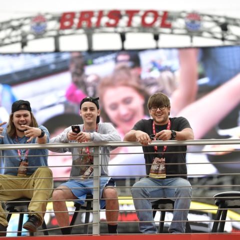 The mega Colossus TV provides a great television view of all the action at Bristol Motor Speedway.