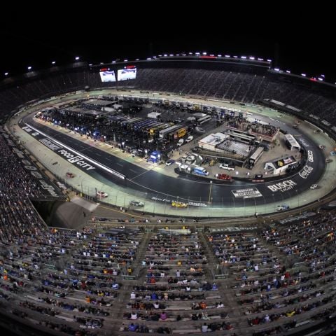 A huge crowd gathered at iconic Bristol Motor Speedway Saturday night to take in the crown jewel Bass Pro Shops Night Race.