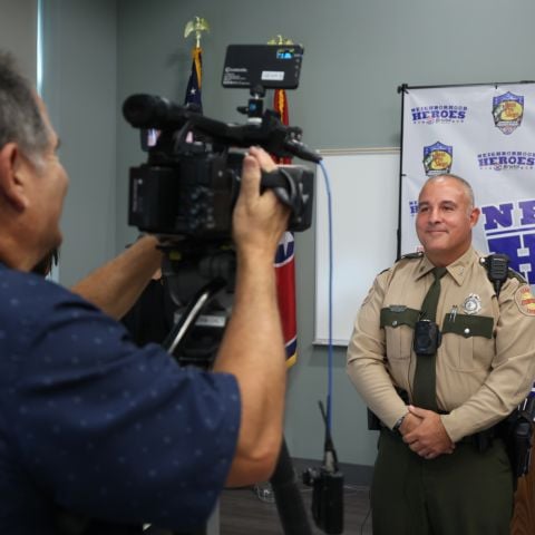 Media members from Knoxville and the Tri-Cities attended the news conference today to announce Billy Yates-Matoy as the BMS Neighborhood Hero for Knoxville. 