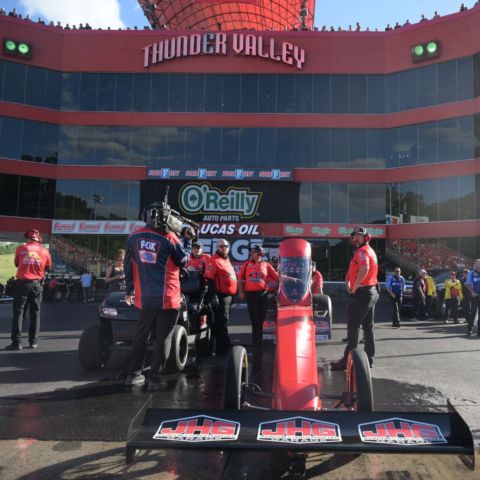 Sunday's final eliminations for the Super Grip NHRA Thunder Valley Nationals will start at 10 a.m. due to pending weather forecast for late afternoon tomorrow.