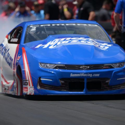 Greg Anderson had the quickest Pro Stock car on the track today as his Chevy Camaro hooked up to take the No. 1 qualifying position for Sunday's Super Grip NHRA Thunder Valley Nationals at Bristol Dragway.