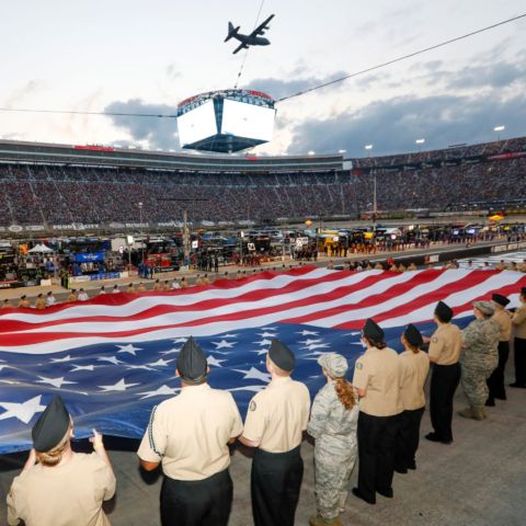 There's plenty of Red, White and Blue at Bristol during race weekends.