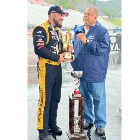 Thunder Valley Legend Tony Schumacher raced to the Top Fuel victory Sunday, his seventh career win at the track, and earned a sleek new trophy from title sponsor Super Grip and Bristol Dragway as part of his awards. 
