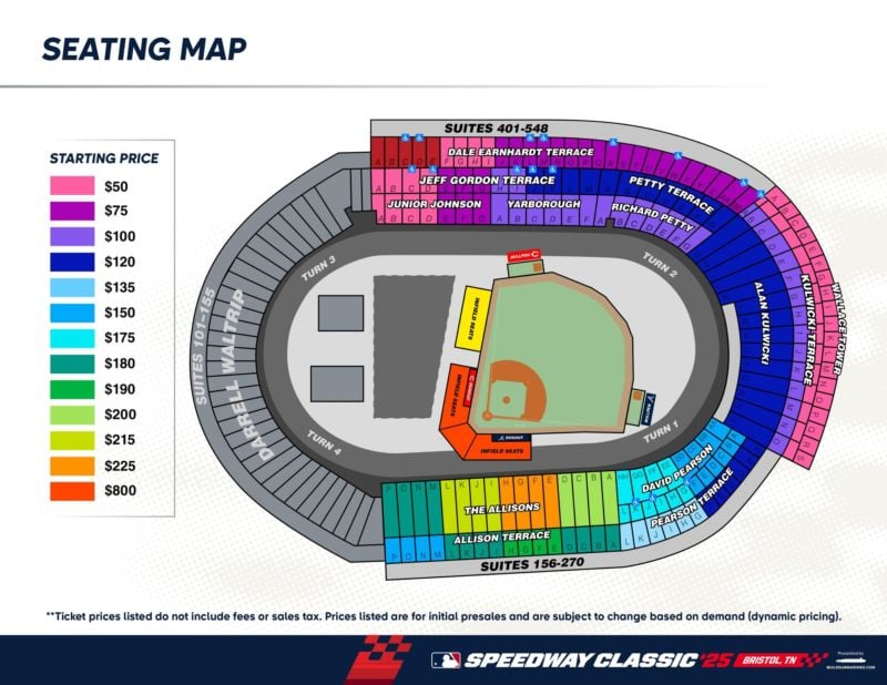 MLB Speedway Classic Seating Chart Header Image